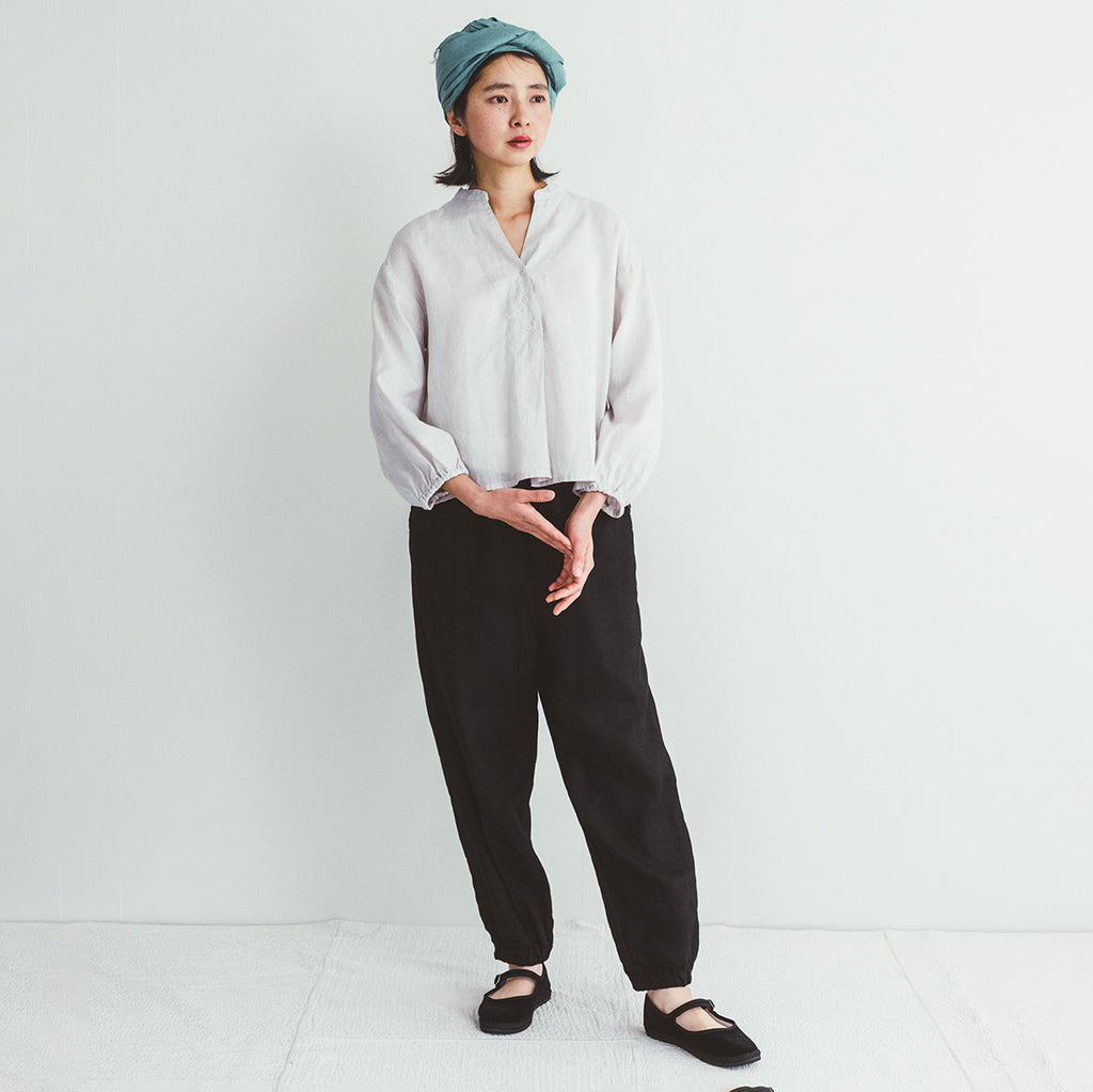 fog linen work エマ パンツ ブラック – ハナトツキ interior zakka&flower