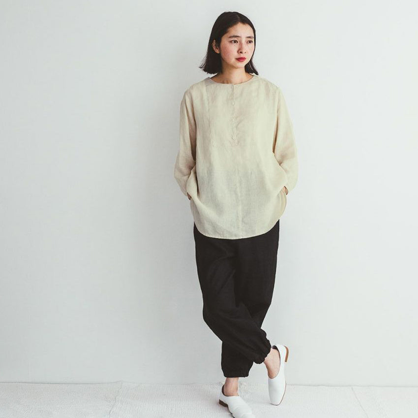 fog linen work エマ パンツ ブラック – ハナトツキ interior zakka&flower